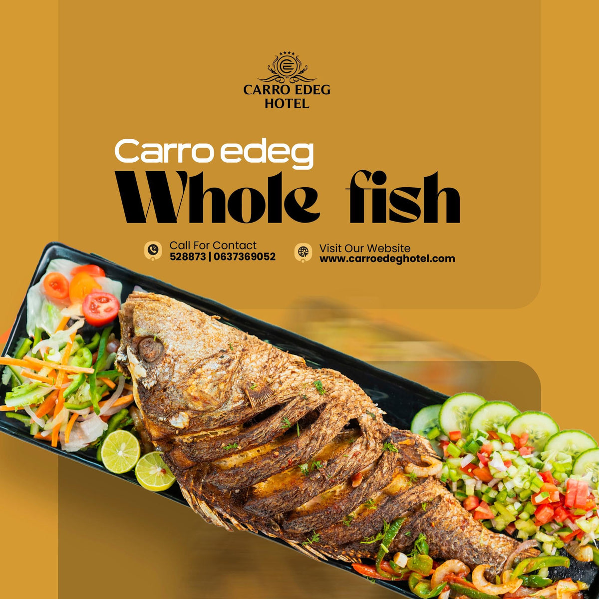 Deep fried whole fish (single)