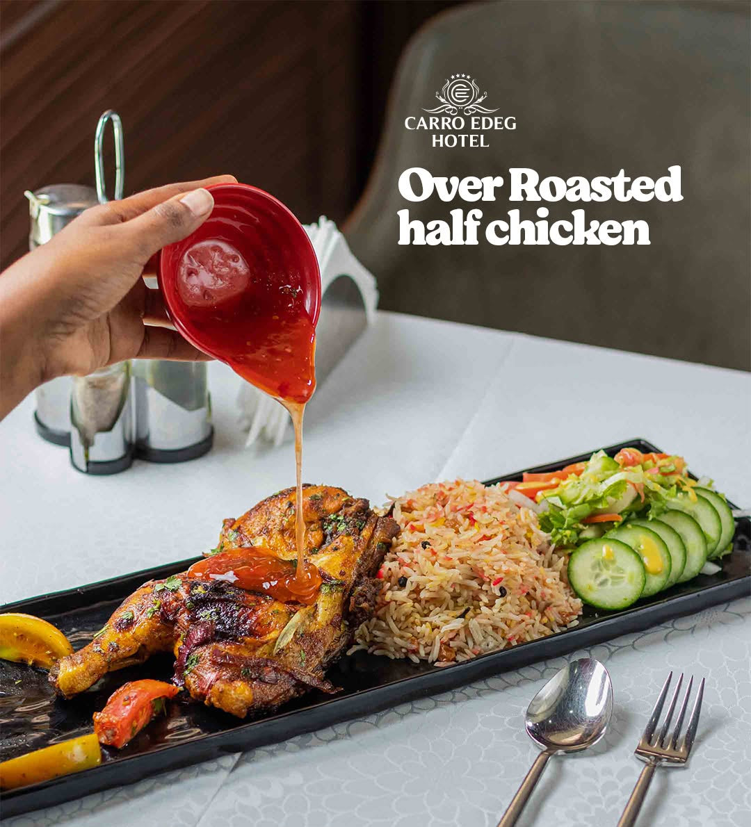Oven roasted quarter chicken