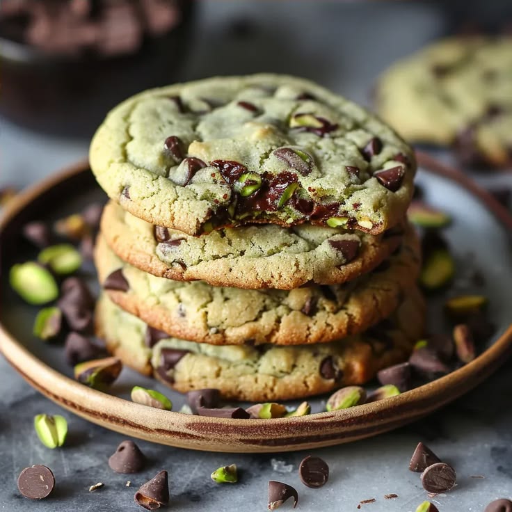 Pistachio Chocolate Chip Cookies