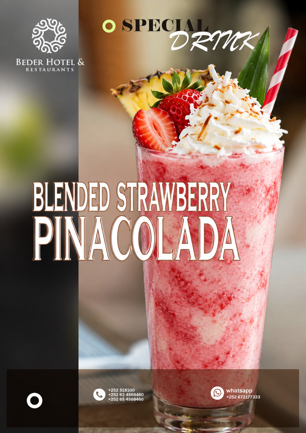 Blended Strawberry Pinacolada
