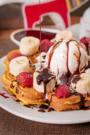Waffle with Ice Cream