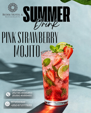 Pink strawberry mojito