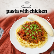 Somali pasta with chicken