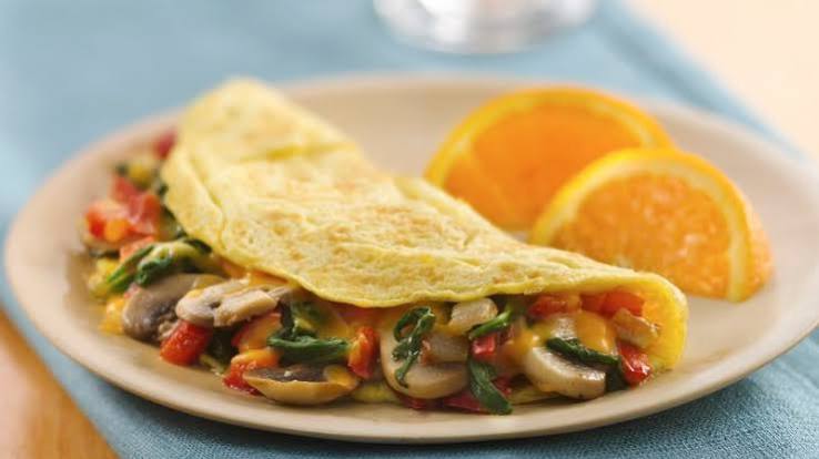 Vegetable stuffed omelette
